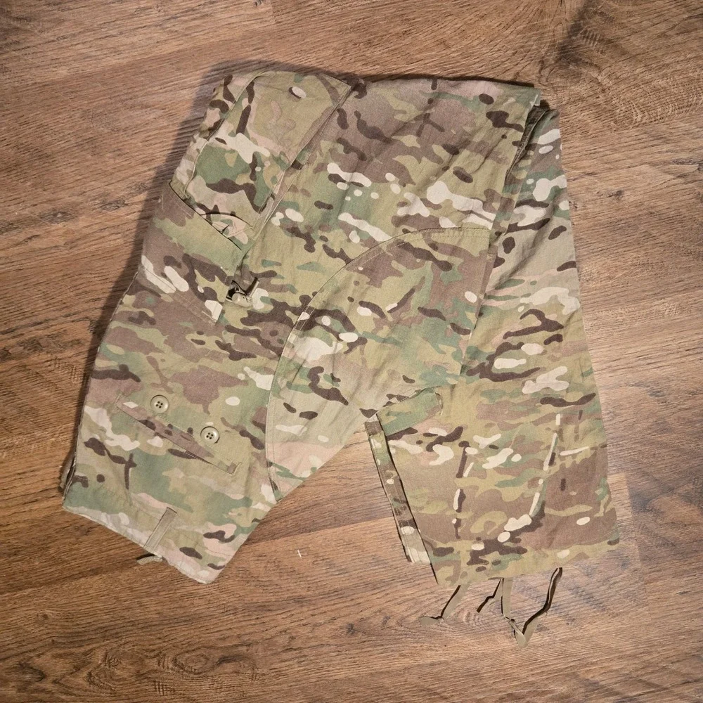 Vintage US Military Camo Pants Medium Regular Tactical Green 33x32in‎ Reworked
